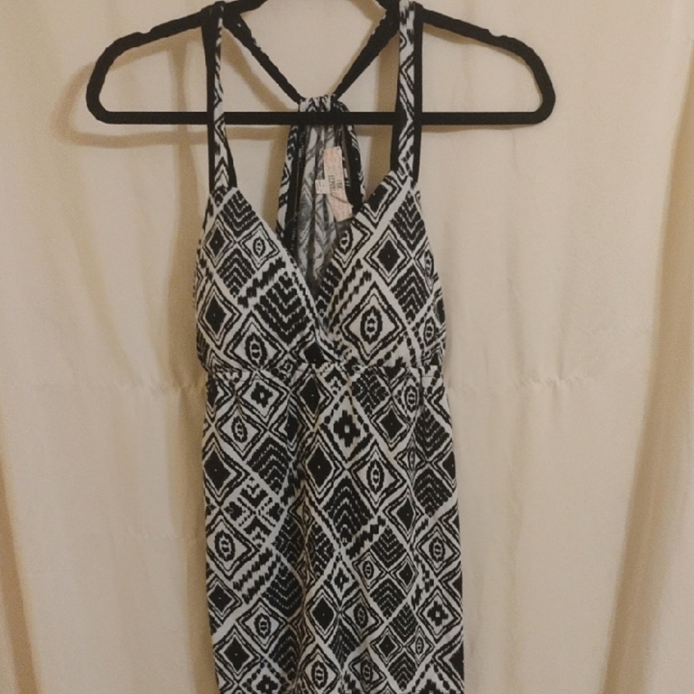 Pink Republic Black and White Halter